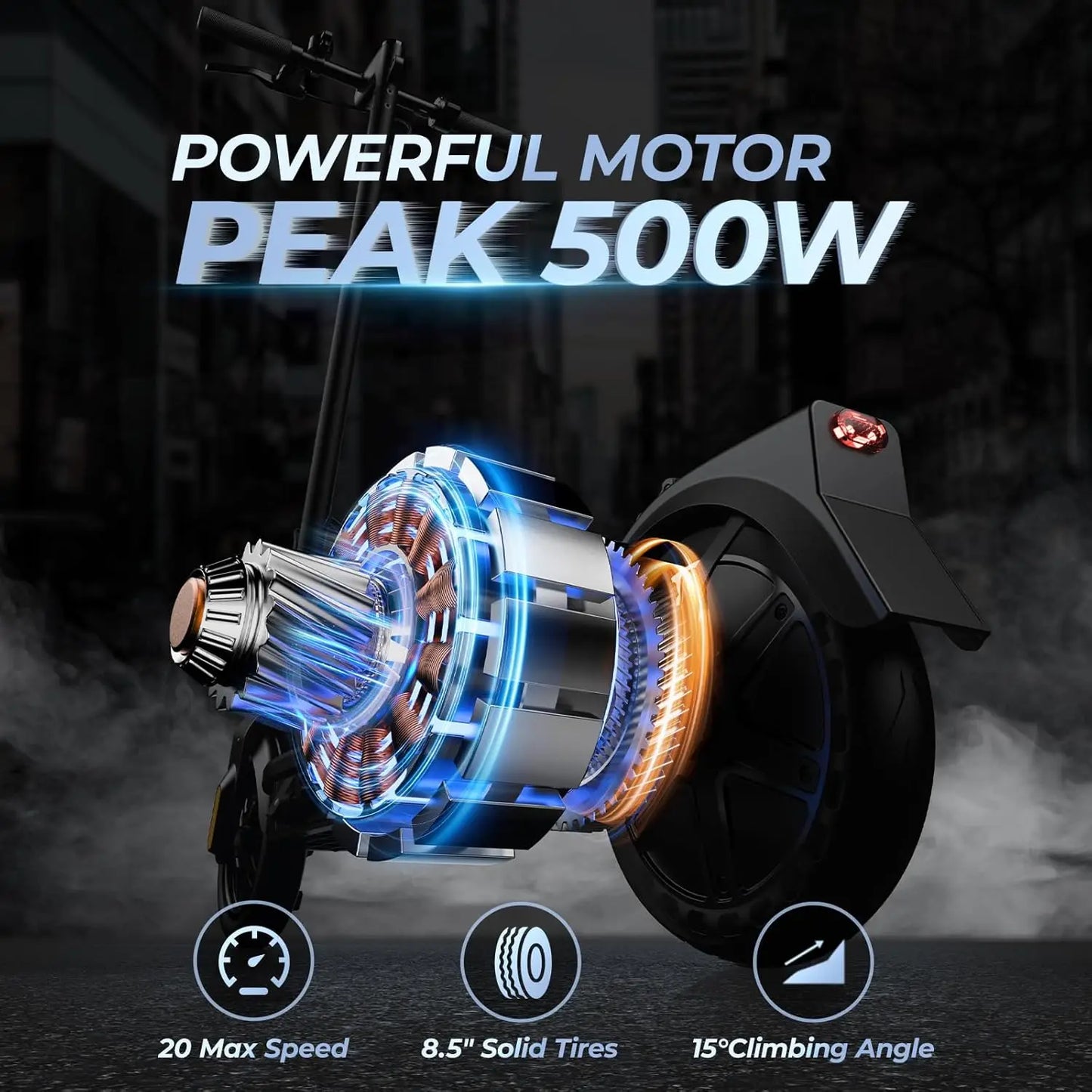 High Speed Foldable Electric Scooter 500W With App Control