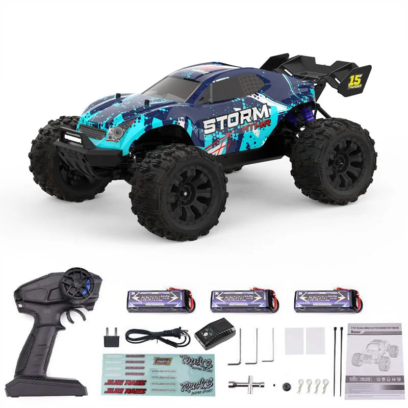 JIUSICE Brushless 2.4G RC Truck 4WD High Speed Off Road