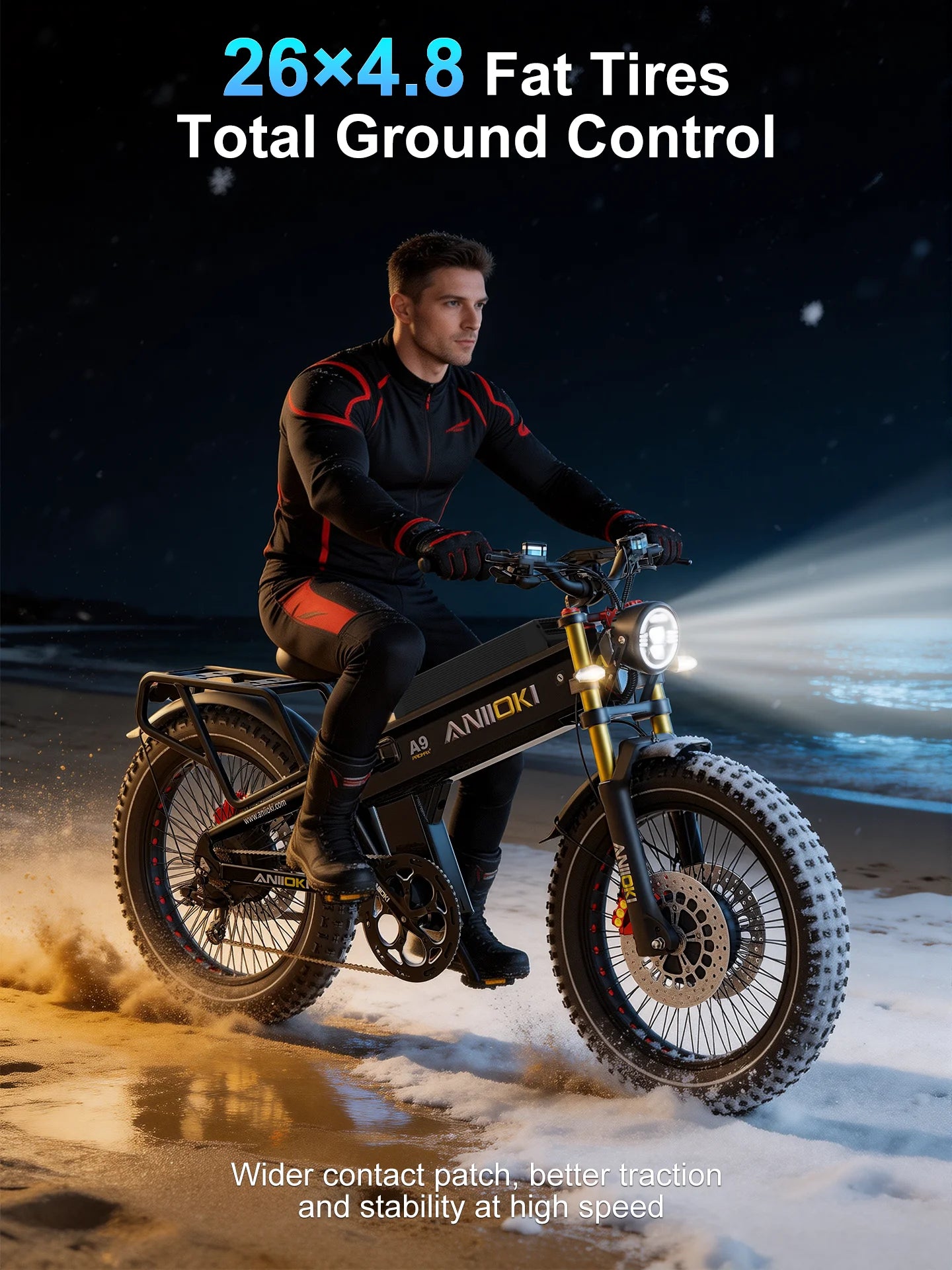 Electric Fat Tire Bike 6000W Dual Motor 60V 70Ah AWD A9 Pro Max