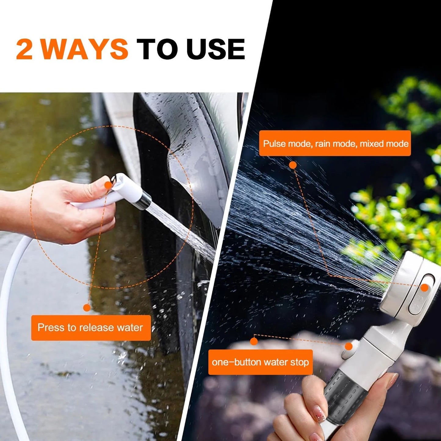 Portable Rechargeable Handheld Shower Sprayer For Pets And Gardens