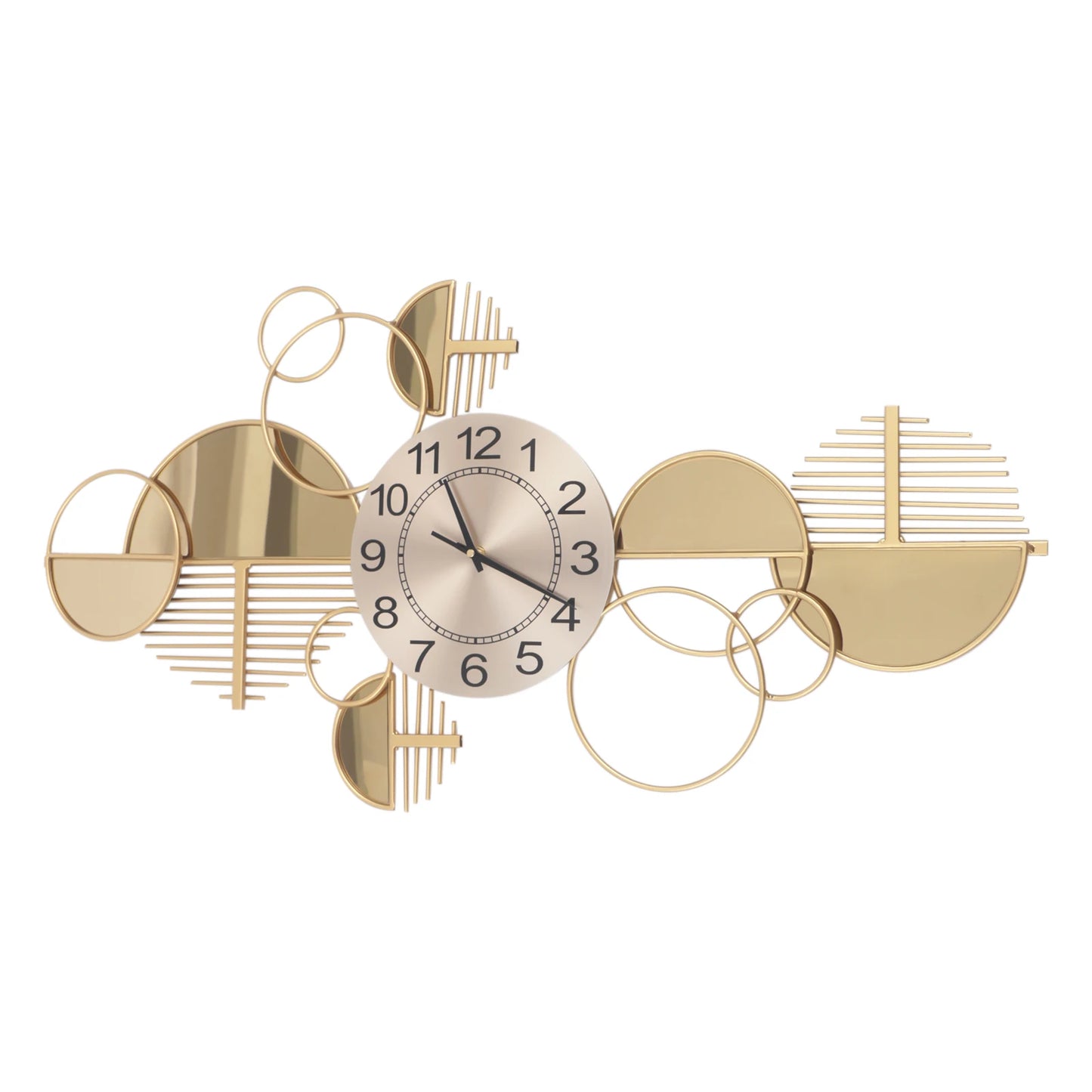 Creative Modern Metal Wall Clock Silent Battery Operated