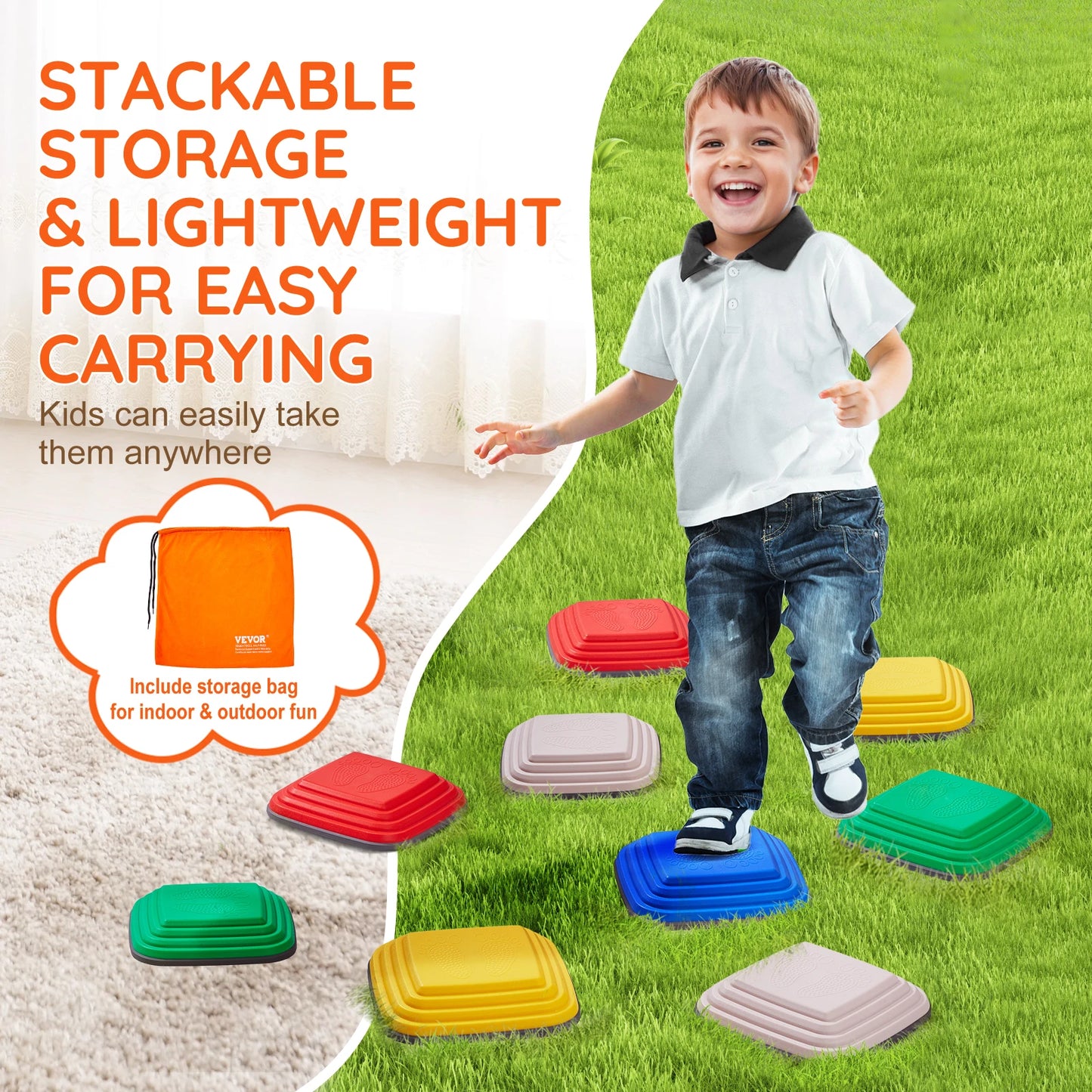 SucceBuy Balance Training Stepping Stones For Kids Sensory Coordination