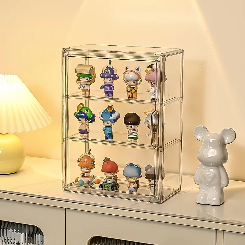 KYJG Luxury Acrylic Multi Layer Wall Mount Display Cabinet