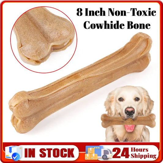 Shunmaii Leather Chew Bone Dog Toy Non Toxic Anti Bite