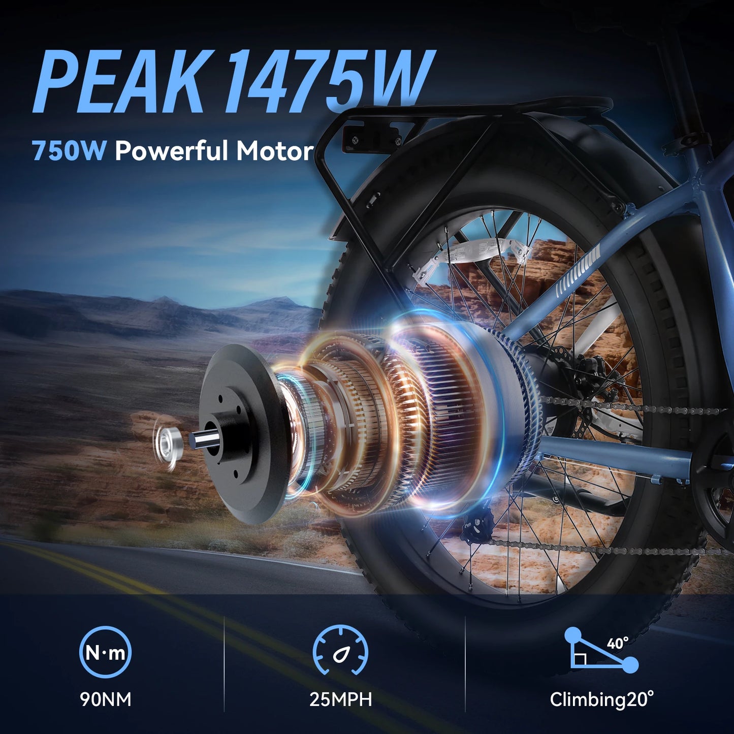 AMAK Electric Bike With 1500W Peak Motor And 48V Battery