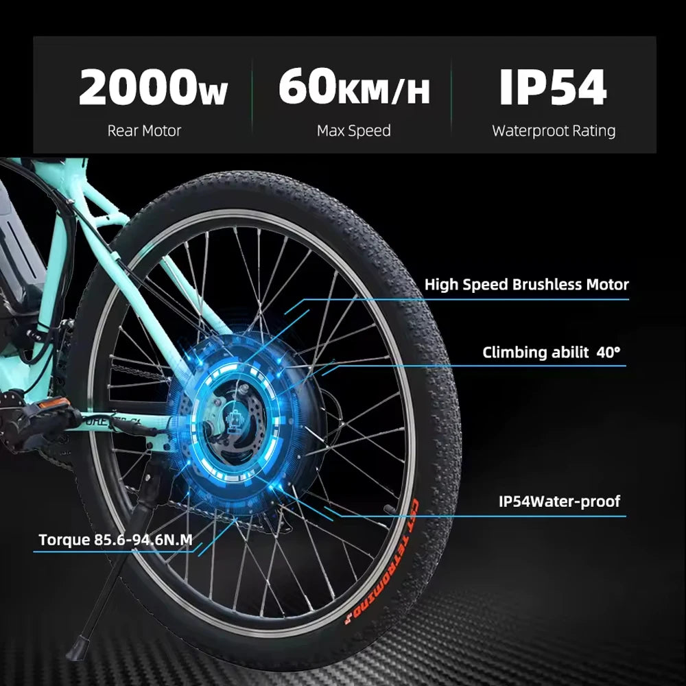 SMATEIGHT 48V 2000W Ebike Conversion Kit With 20Ah Battery