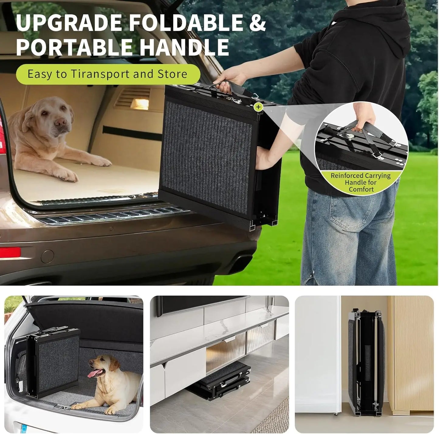 TWISTER.CK Quad Fold Dog Ramp for SUVs and Trucks