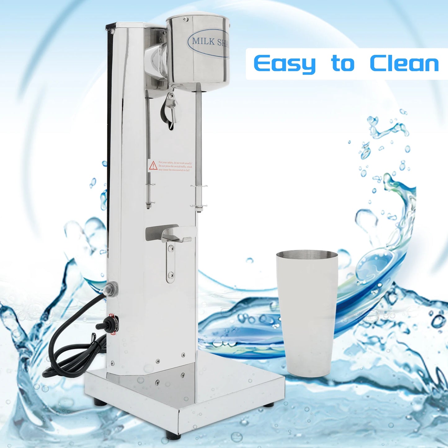 Bymaocar 180W Stainless Steel Milk Shake Machine 18000rpm