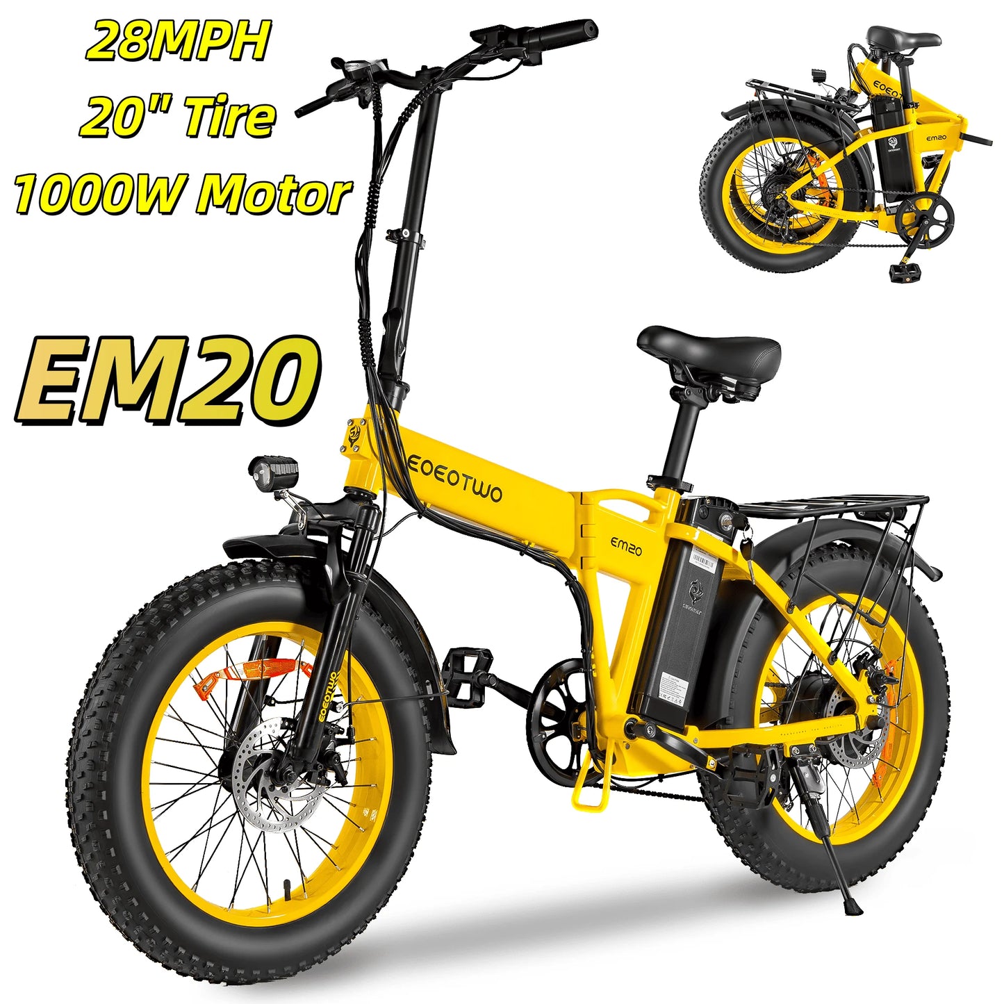 EOEOTWOM E01 Electric Fat Tire Bike 1500W Peak Motor UL2849