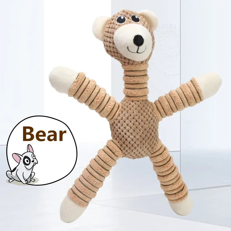 High-concerned Indestructible Large Dog Squeaky Plush Chew Toy For Training