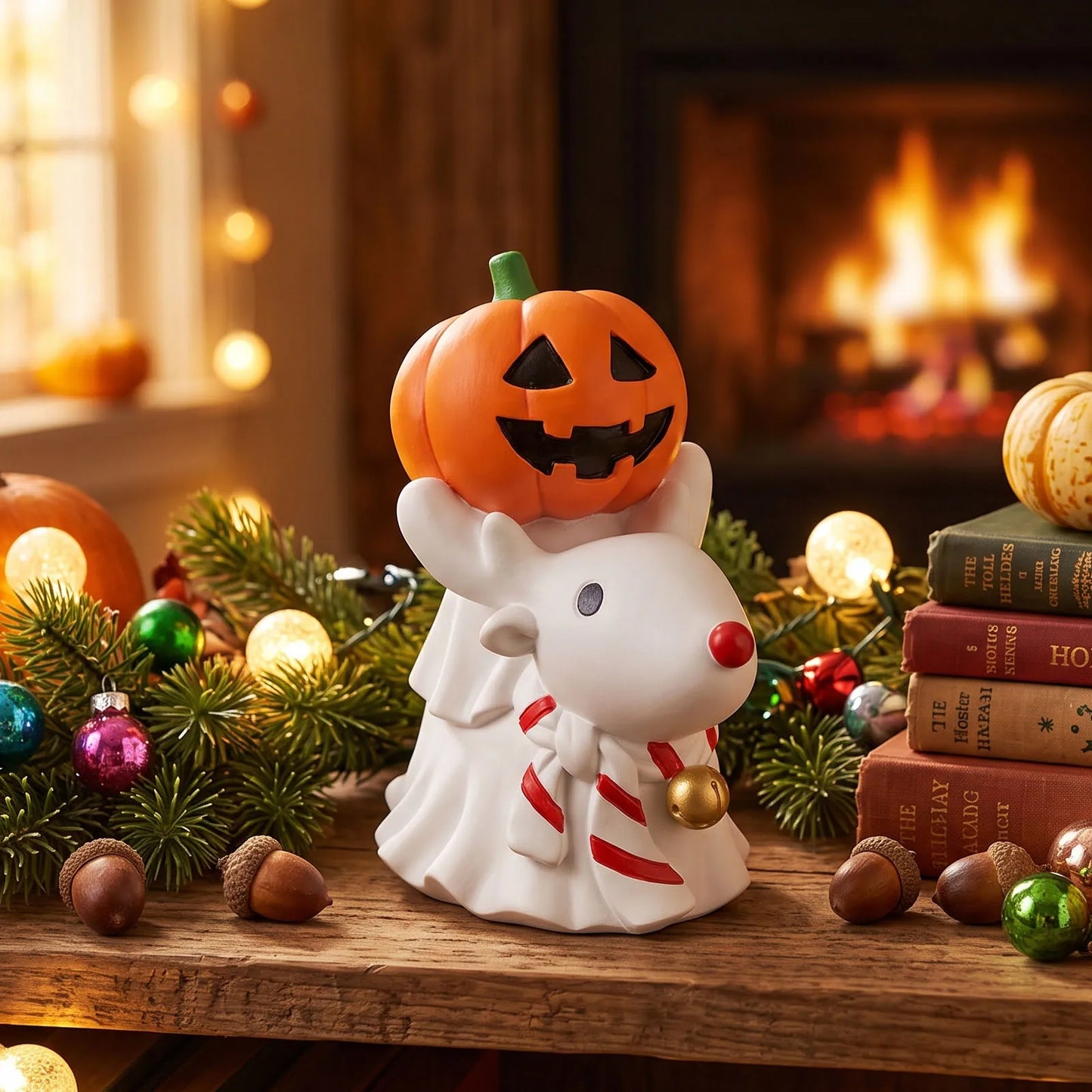 Gothic Pumpkin Figurine Miniature Pumpkin Ghost Ornament Gothic  Pumpkin Figurine Table Decor for Party Festival Supplies