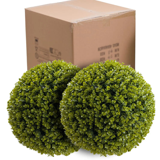 StudysetCN Topiary Balls Outdoor Garden Decor Artificial Set Of 2