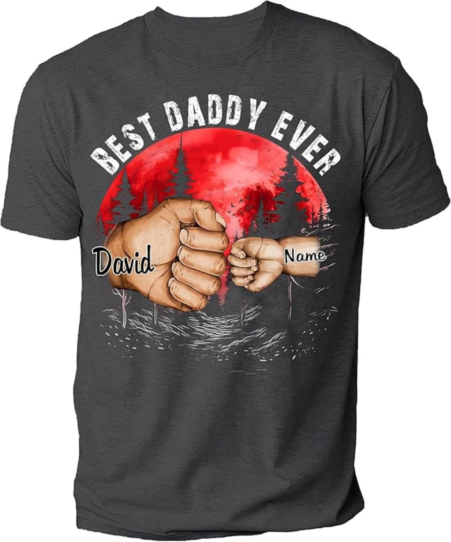 Personalize Best Grandpa Dad Ever Custom Fist Bump T Shirt