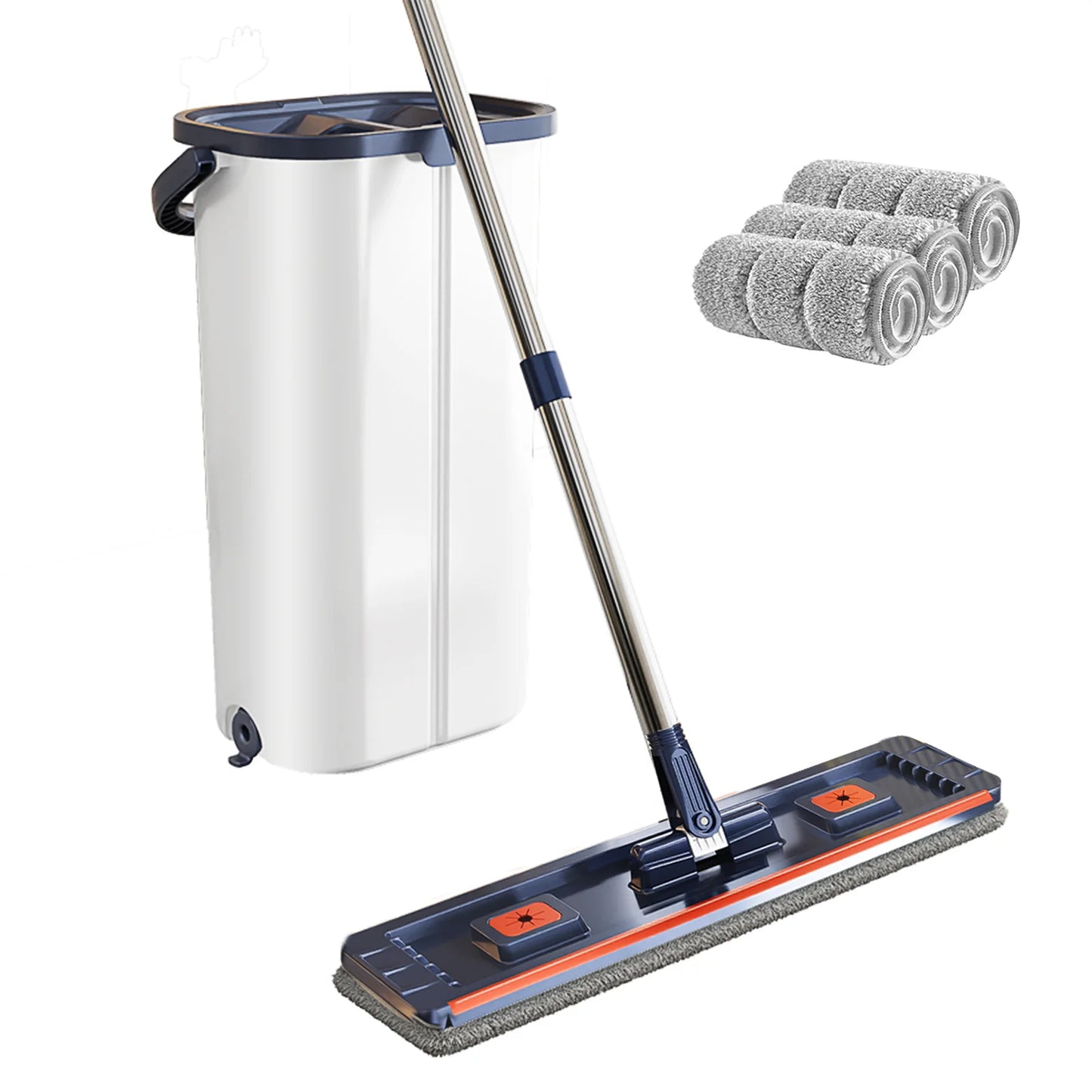 Floor Cleaning Mop With Separate Clean And Dirty Water Bucket