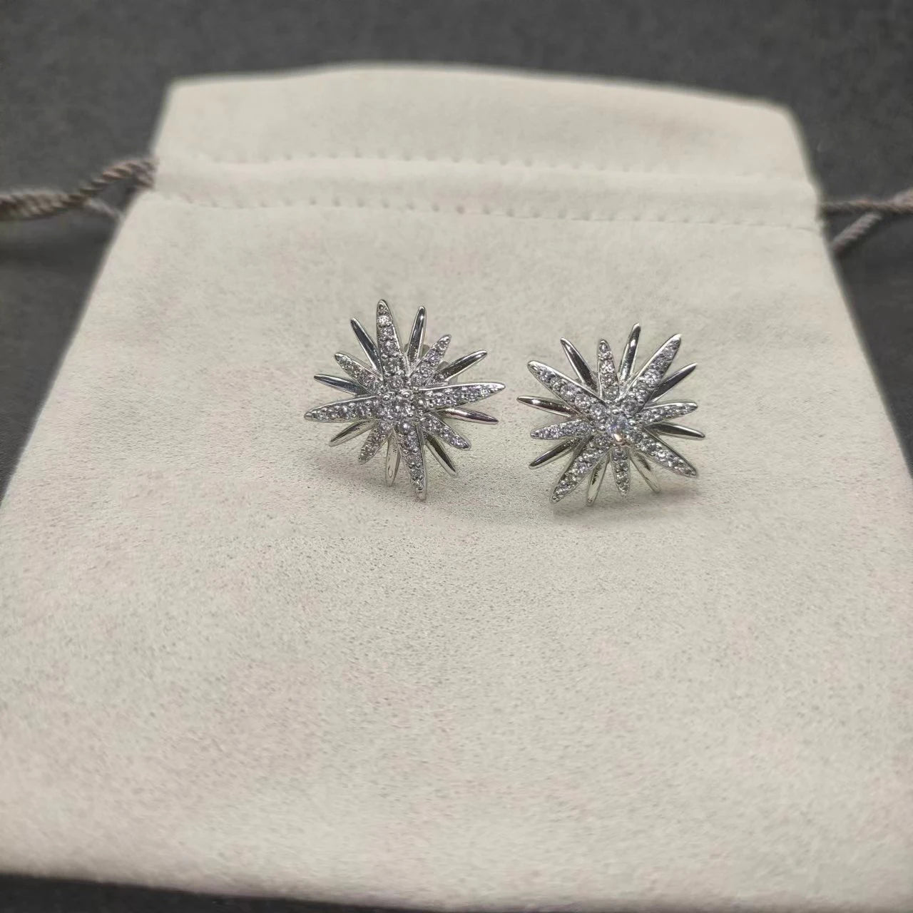 Sunflower Necklace Earrings Bracelet Set Sterling Silver
