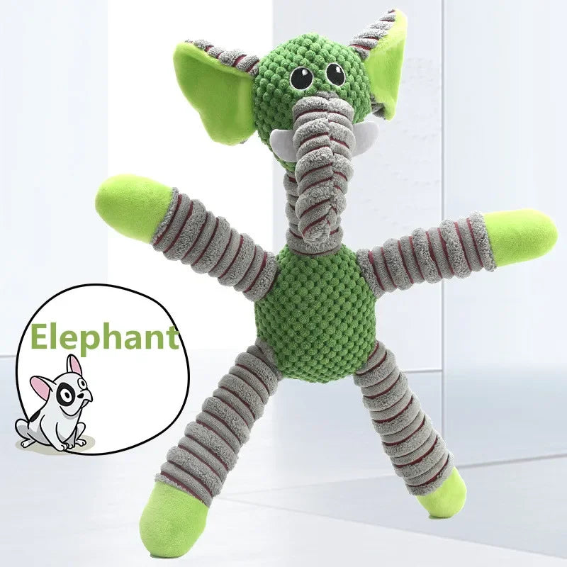 Indestructible Large Dog Squeaky Plush Toy For Chew Training