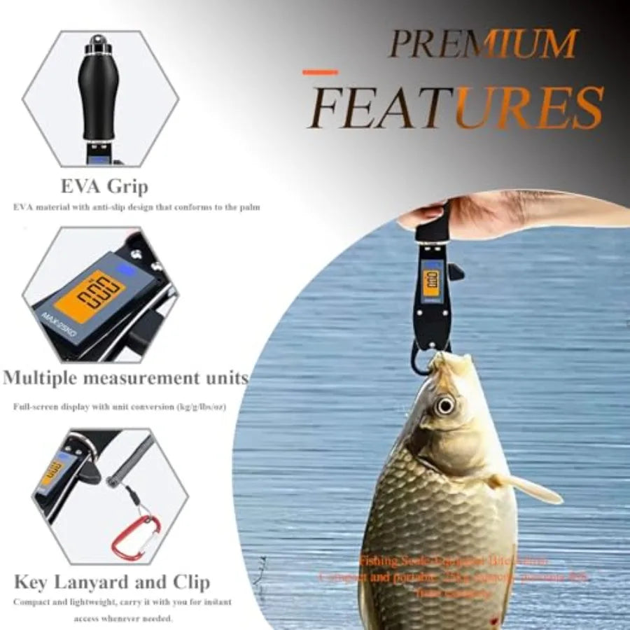 Fishing lip gripper for easy catch release, aluminum alloy, black, 360 swivel non-slip handle, scale up to 25kg/55lb