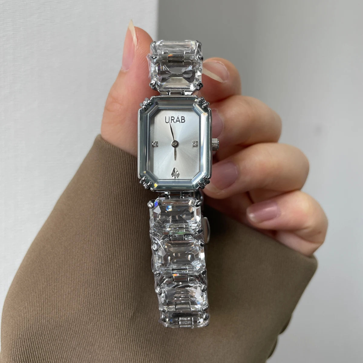CILOA light luxury gift watch female 2025 new high quality sugar cube brand genuine silver square waterproof quartz watch