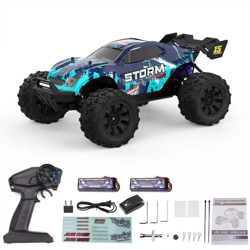 JIUSICE Brushless 2.4G RC Truck 4WD High Speed Off Road