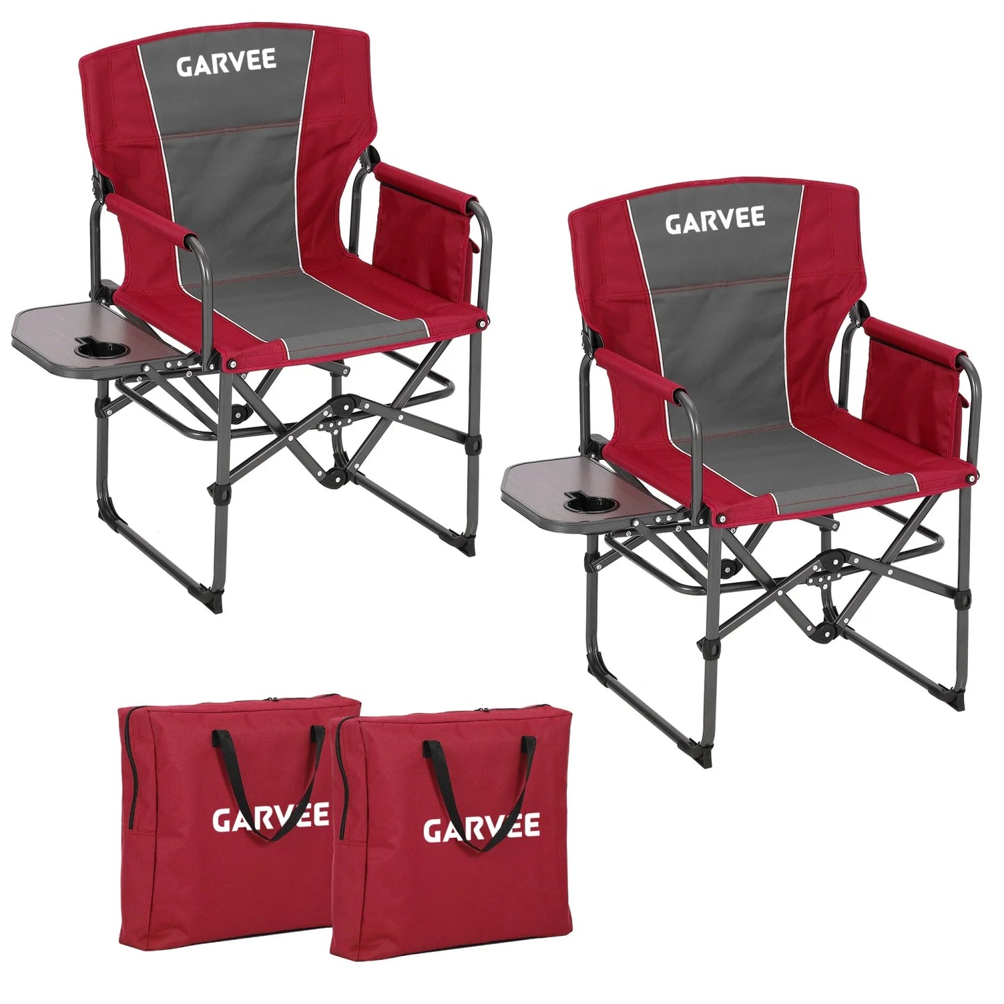 HiMISS Heavy Duty Folding Directors Chair With Table