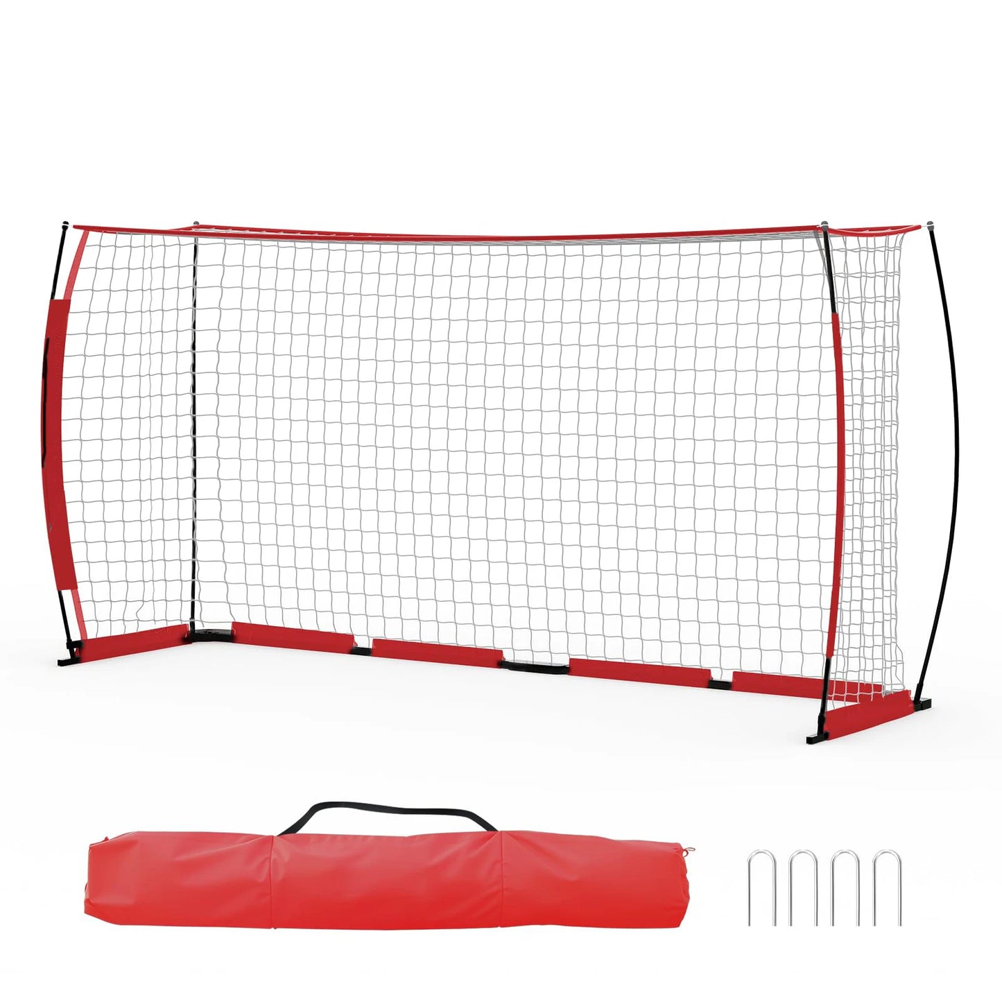 Himiss 12x6ft Heavy Duty Foldable Portable Soccer Goal Net