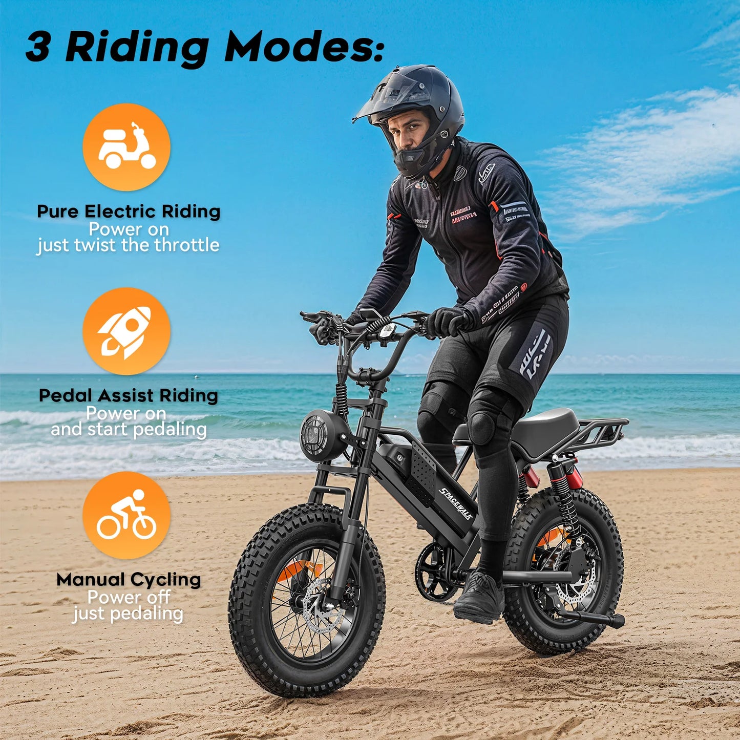 EILLEO Spacewalk Mountain Electric Bike 750W Peak Motor