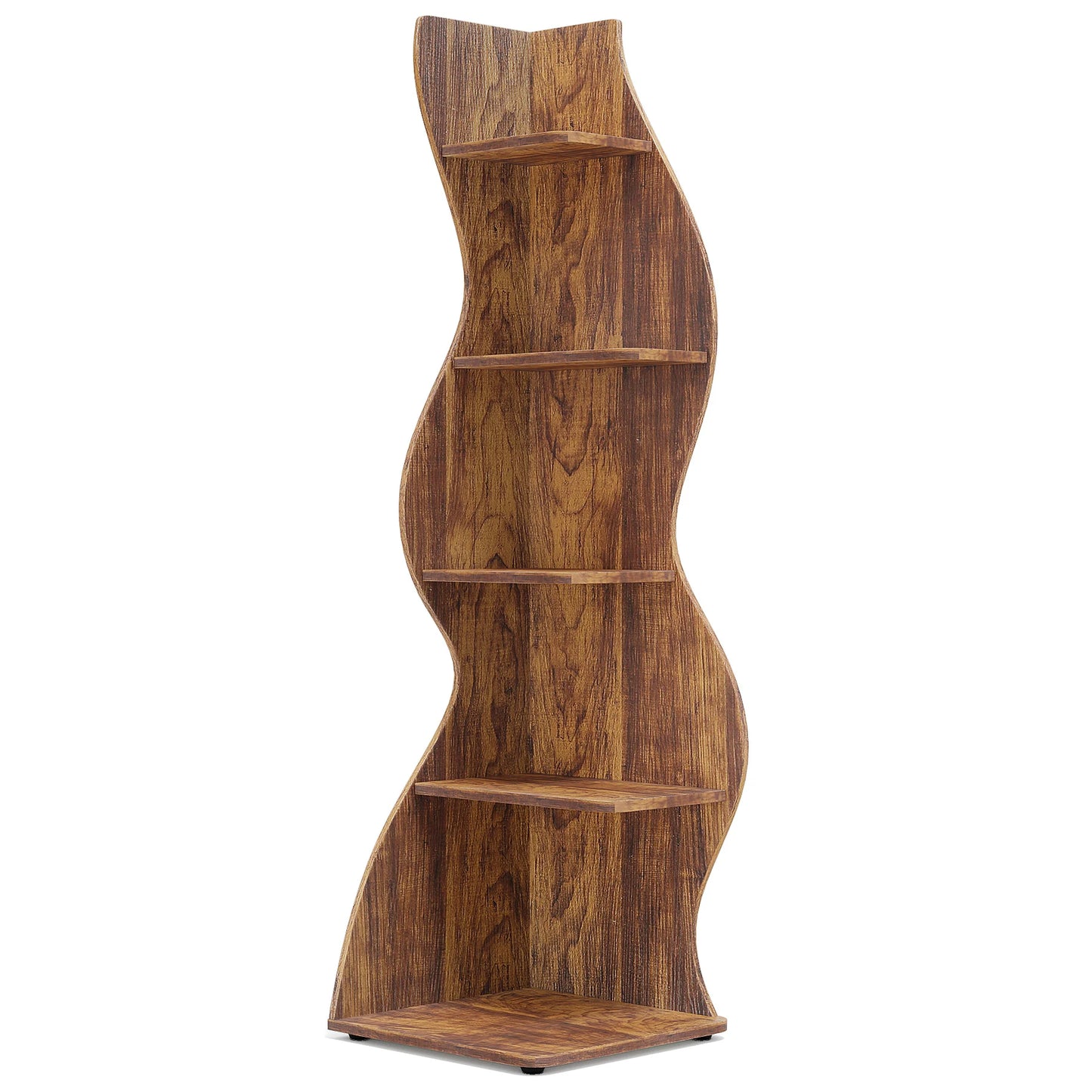 Tribesigns 5 Tier Corner Shelf Wall Bookcase Modern Plant Stand