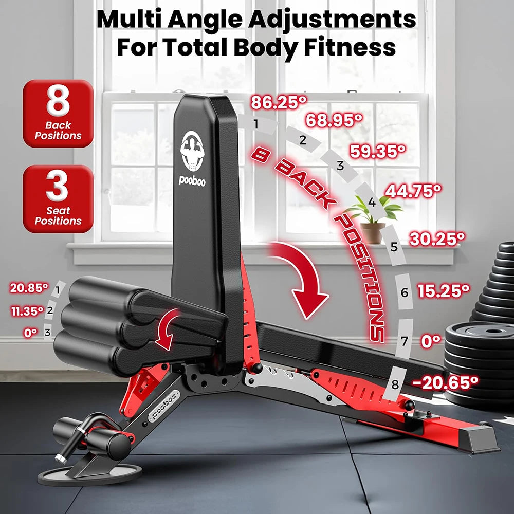 Pooboo Power Cage Smith Machine With Home Gym Cable System
