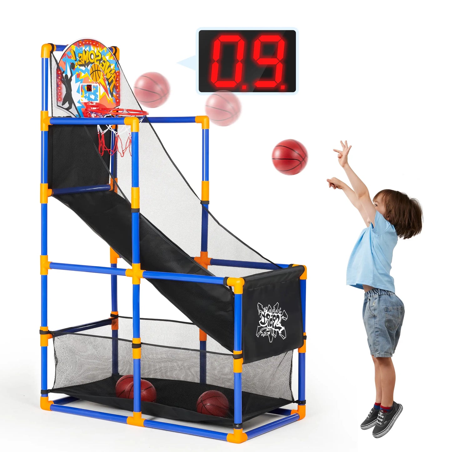 Joyfy LED Scoring Arcade Basketball Game With Adjustable Stand