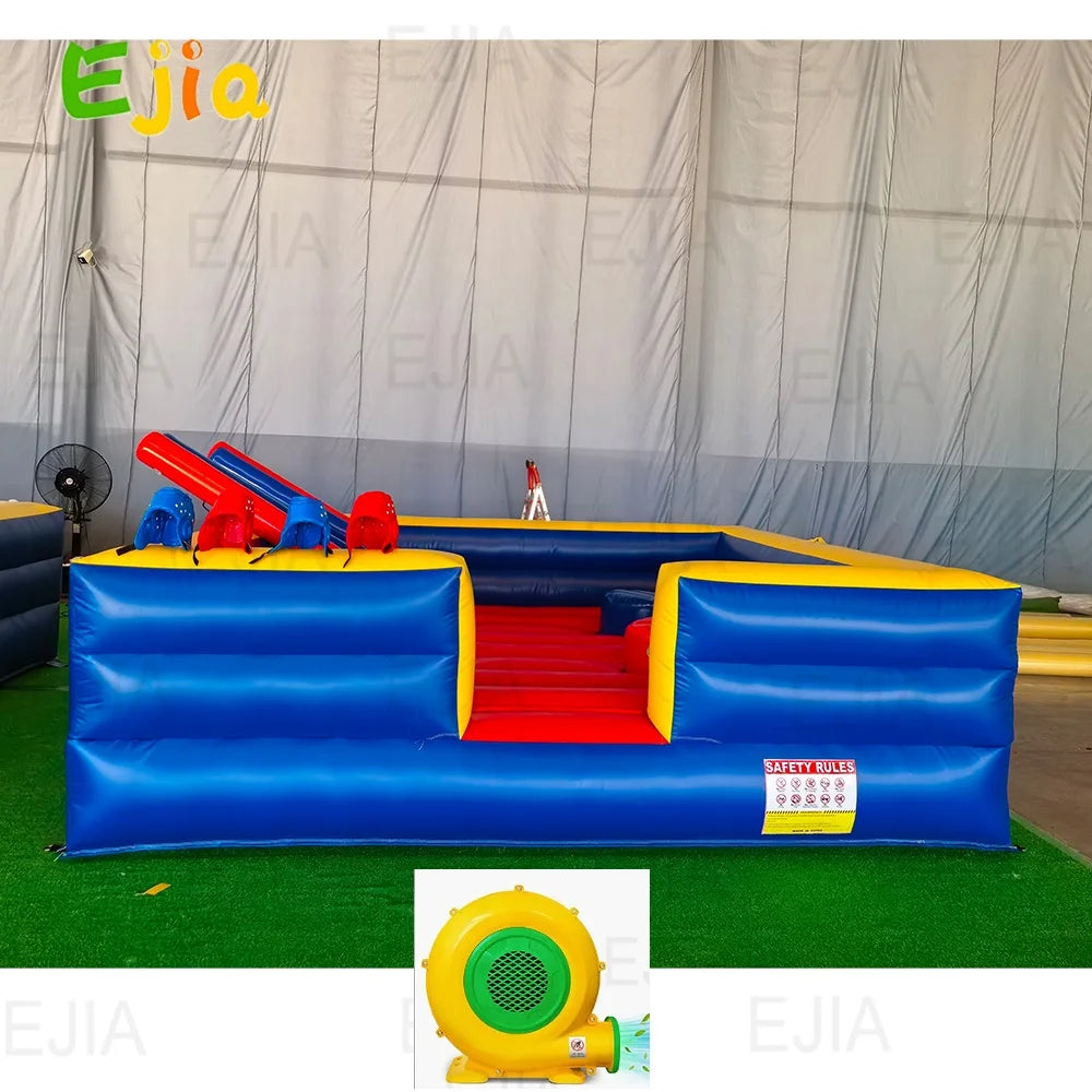 4 Person13Ft Pro-Grade Commercial Pedestal Joust Arena Inflatable Game Heavy Duty Gladiator Battle Interactive for Kids & Adults