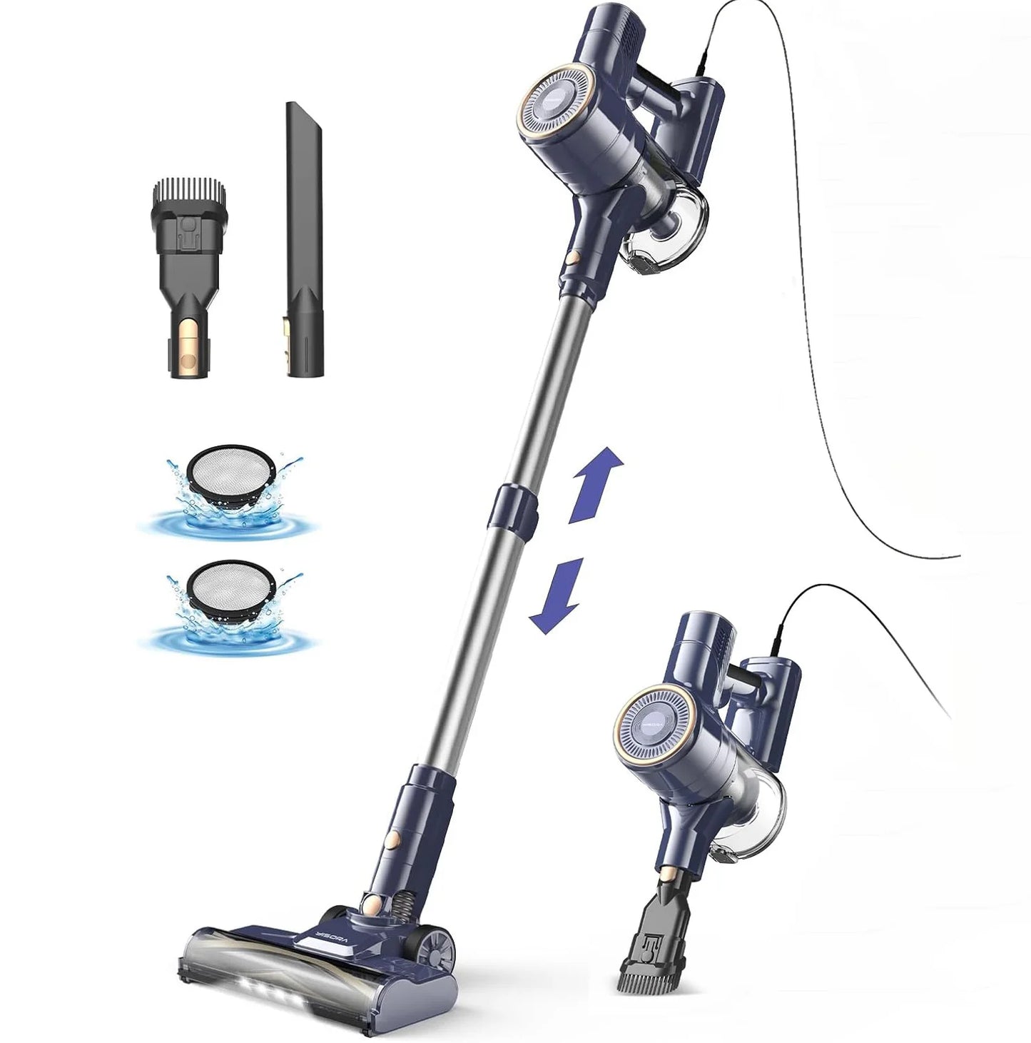INSE Corded Vacuum Cleaner 600W 23KPa With Dry Floor Mode