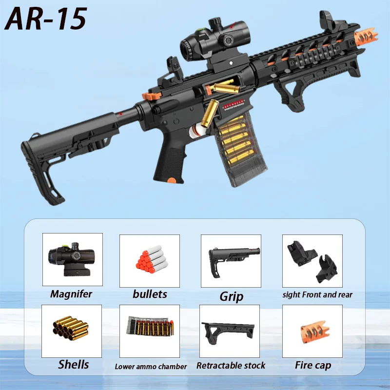 Creative toy gun, featuring stable shooting and balanced range and speed; the rechargeable design ensures long-lasting use, suit