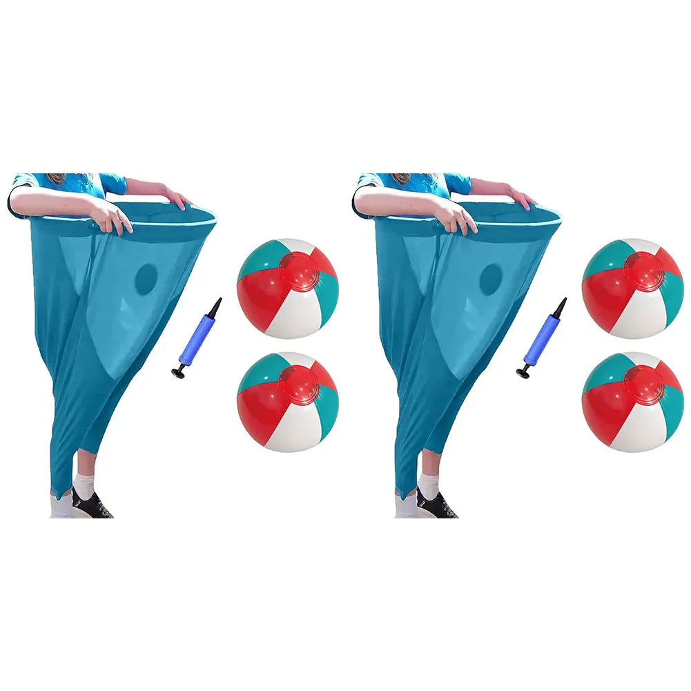 Freaky Party Games Pants with 2 Bouncy Balls and 1 Air Pump Outdoor Games Field Family Reunion Game for Kids and Adults