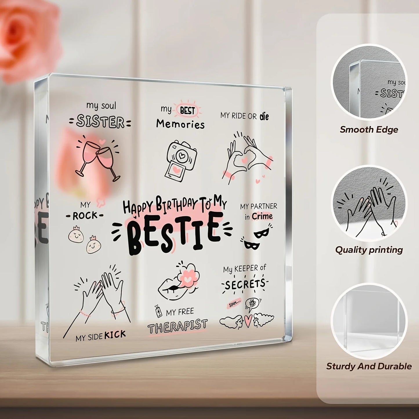 Bestie Gifts for Women, Friend Gifts, Best Friend Women Gifts, Friendship Gifts for Women, Birthday Gifts for Bff Soul Sister