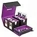 Commander Deck Box for MTG, Trading Card Storage Box Fits 400+ Double-Sleeved Cards, 5-IN-1 Multi-purpose Removable Deck Case with Dice Tray, Display Window for TCG/Sports Card
