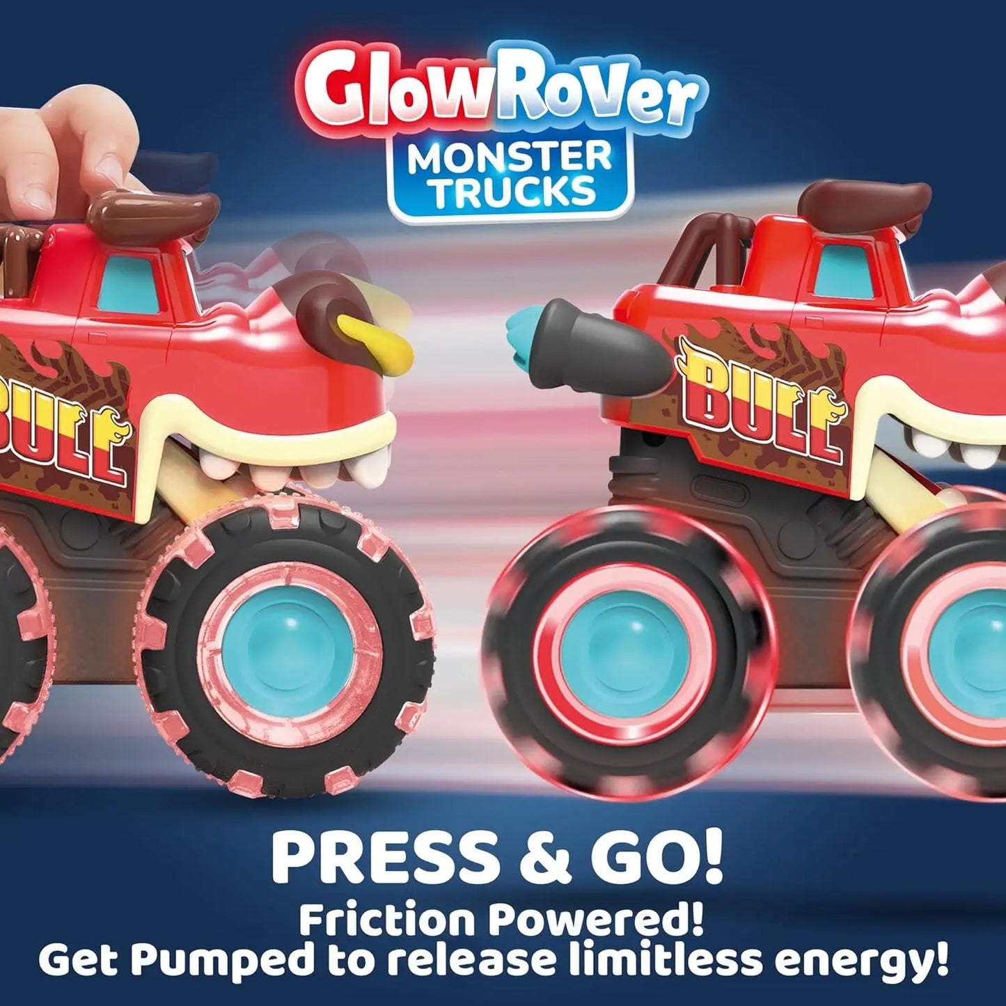 Joyfy Monster Truck Toys Press And Go Cars Three Pack