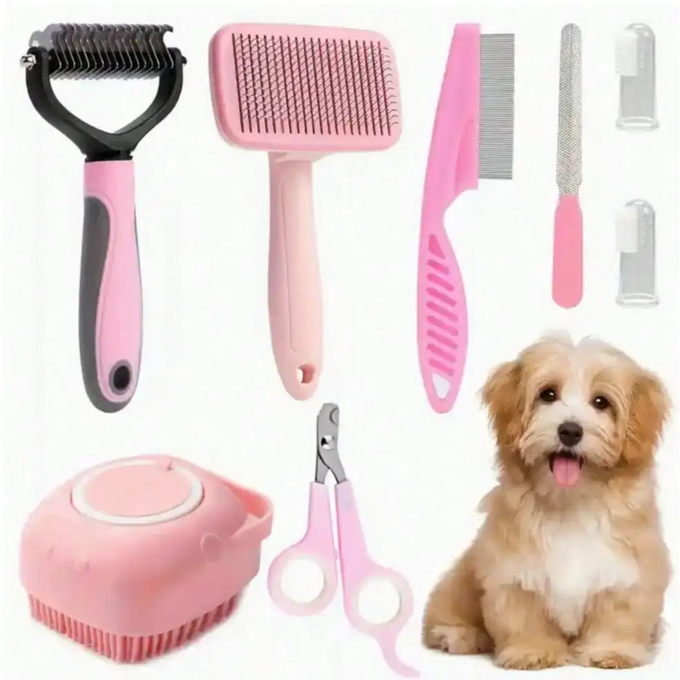 Premium Pet Grooming Kit With Nail Clippers And Flea Comb