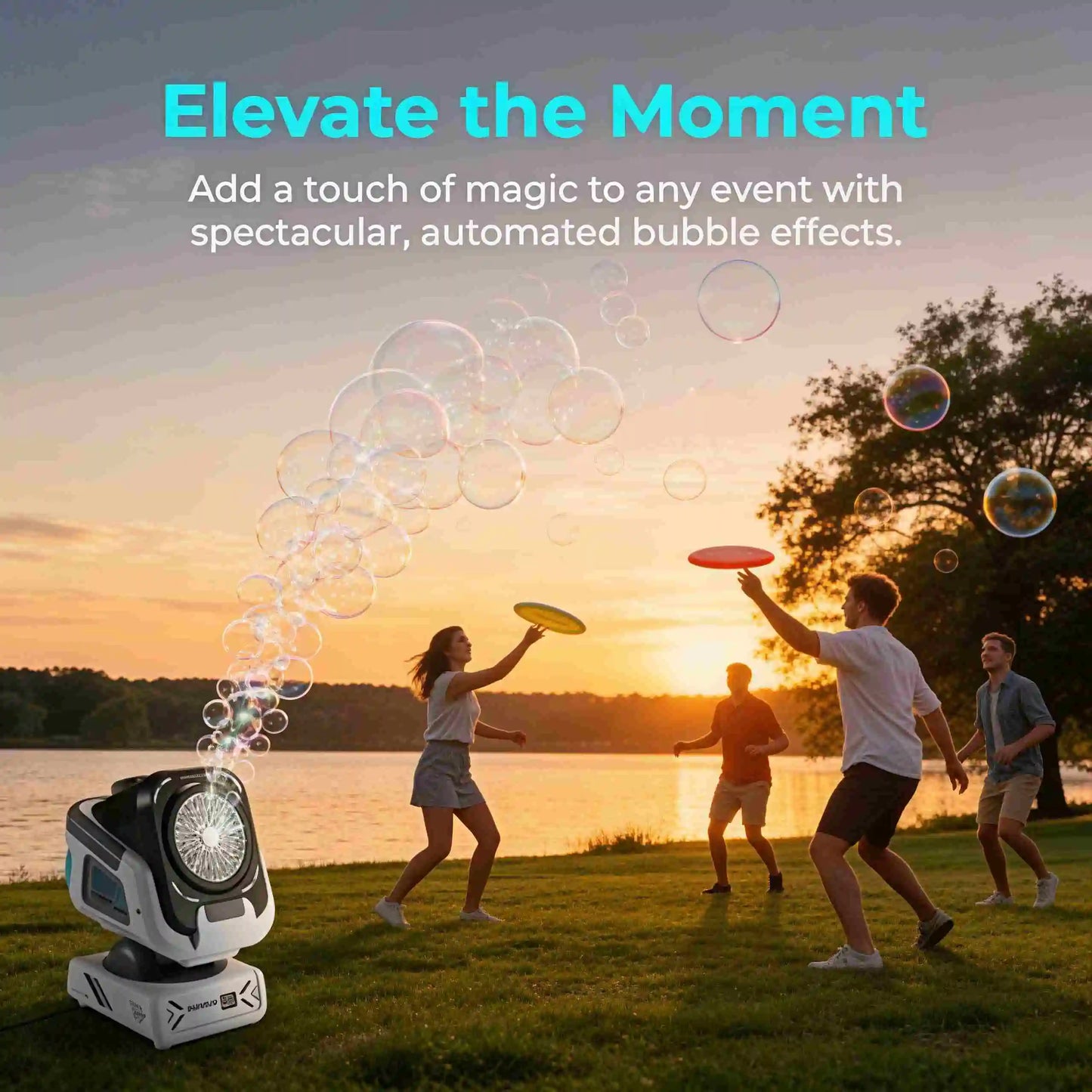 Upgraded Bubble Machine With Remote Control And Rechargeable Battery