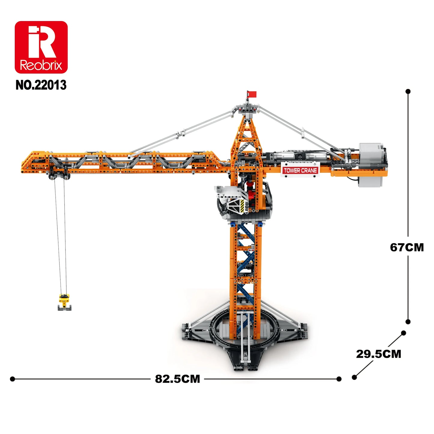 1288 Piece Remote Control Tower Crane Building Blocks For Kids