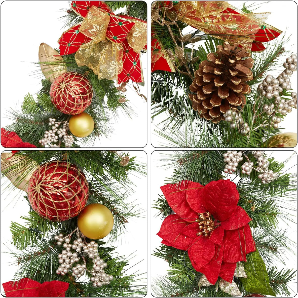 Garvee Artificial Christmas Garland for Mantel Staircase Holiday Home Decor
