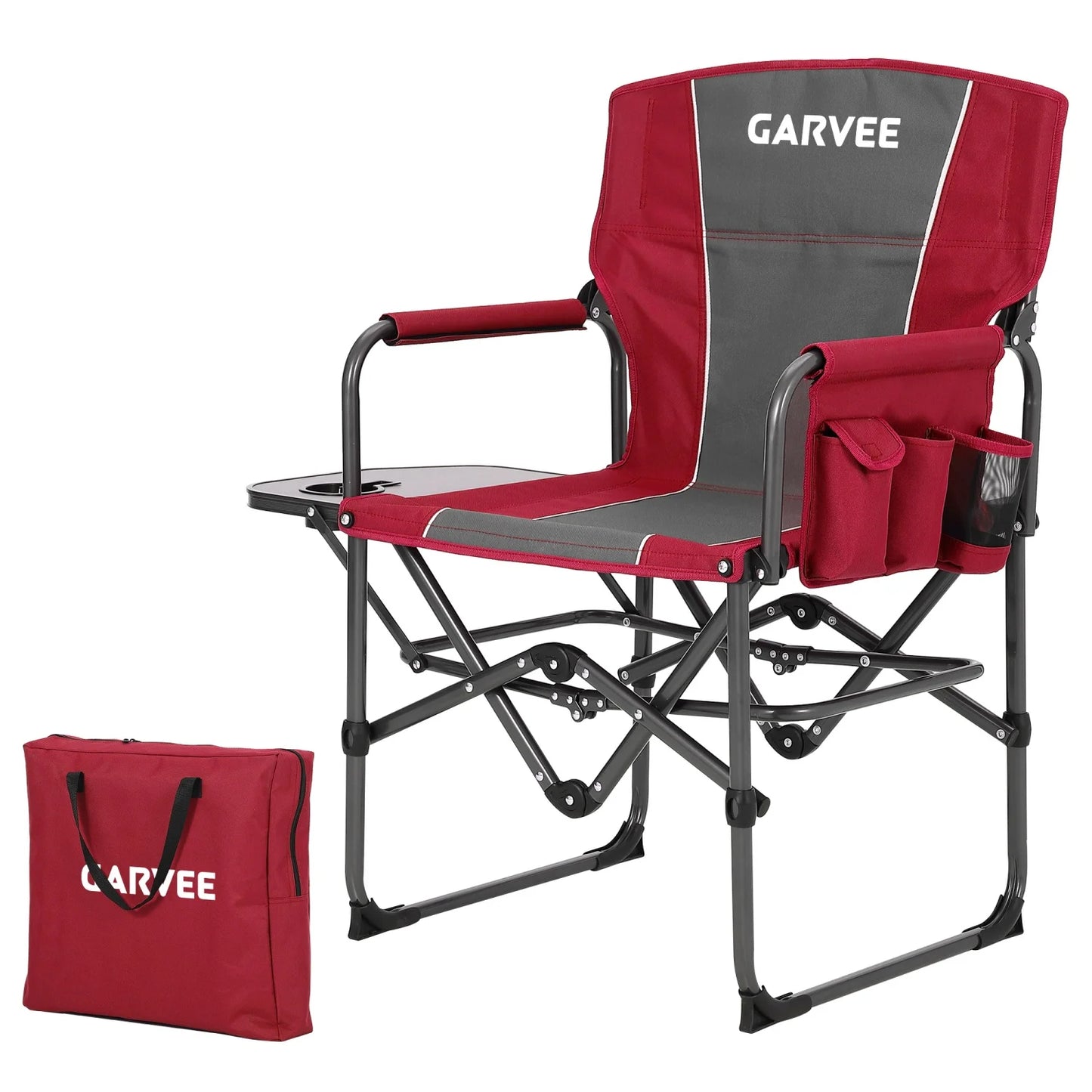 HiMISS Heavy Duty Folding Directors Chair With Table