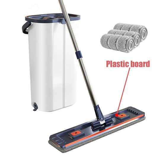 Floor Cleaning Mop With Separate Clean And Dirty Water Bucket