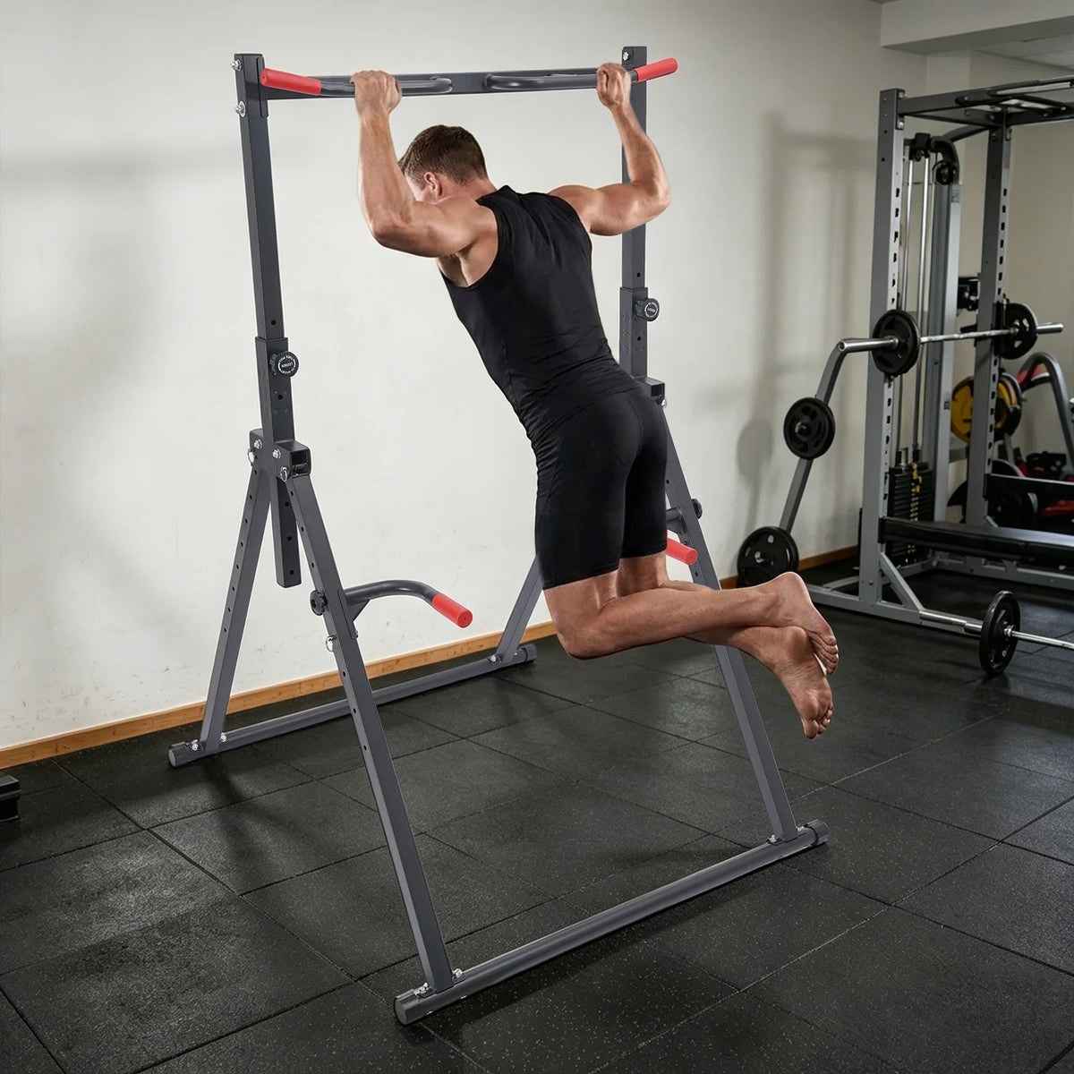 Adjustable Foldable Pull Up Bar Station For Home Gym Training