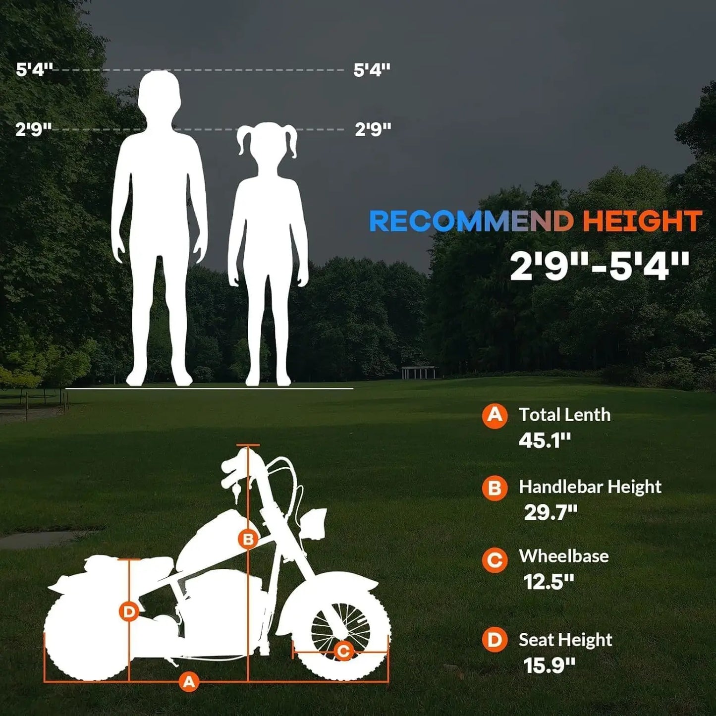 HiMISS 24V 250W Kids Electric Dirt Bike TwoSpeed 14 MPH