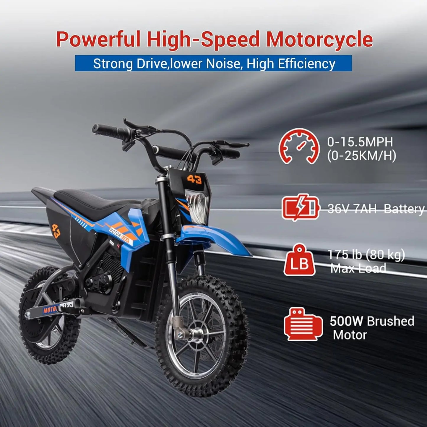 HiMISS 36V Electric Dirt Bike For Kids Ride On Toy