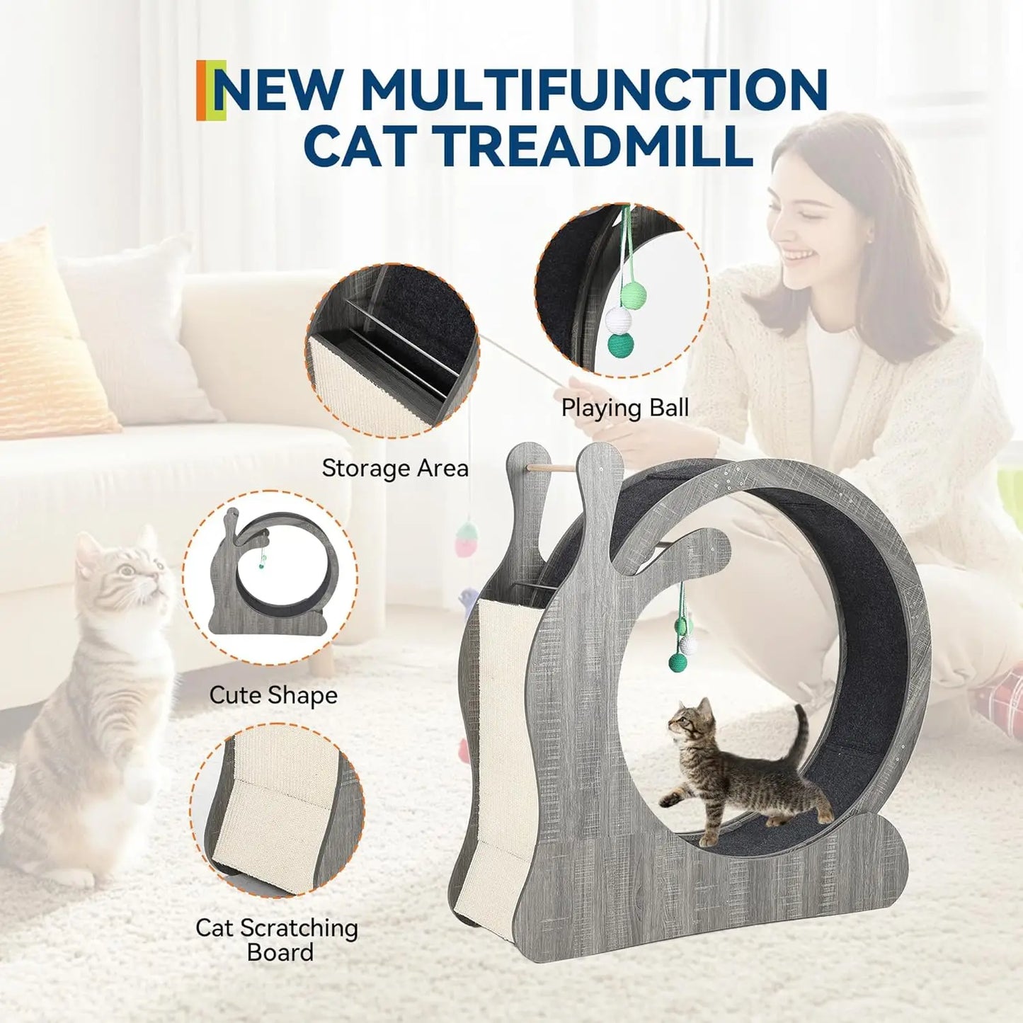 HiMISS Cat Exercise Wheel Indoor Fitness Treadmill For Cats