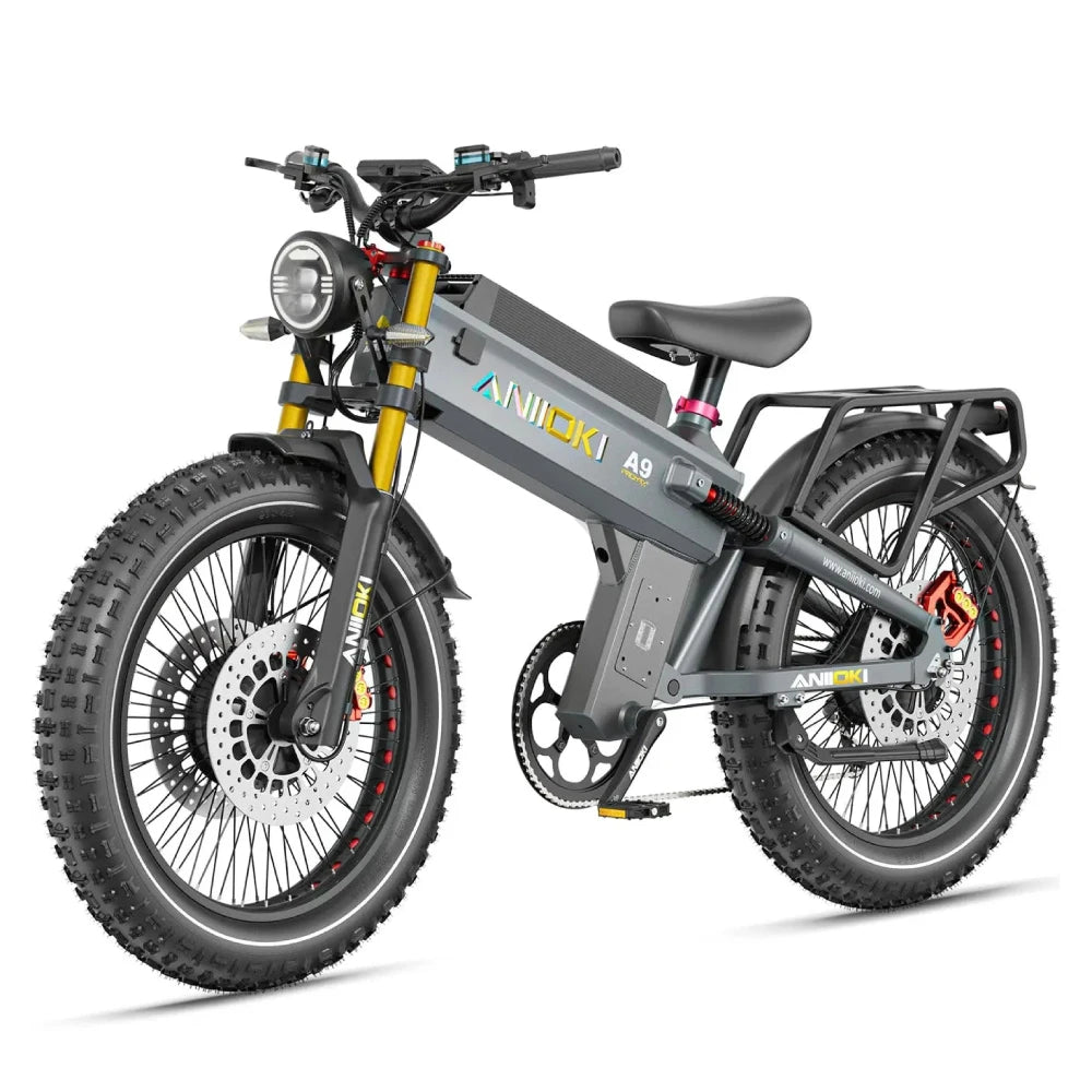 Electric Fat Tire Bike 6000W Dual Motor 60V 70Ah AWD A9 Pro Max