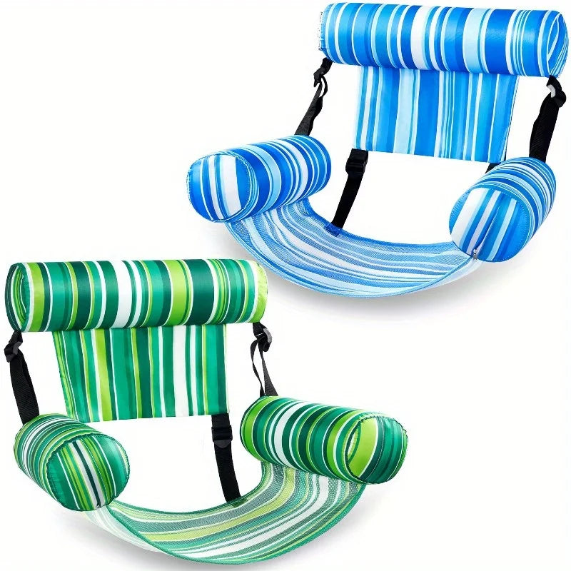 Joyfy Inflatable Pool Floats Adult Two Pack Lounge Chairs