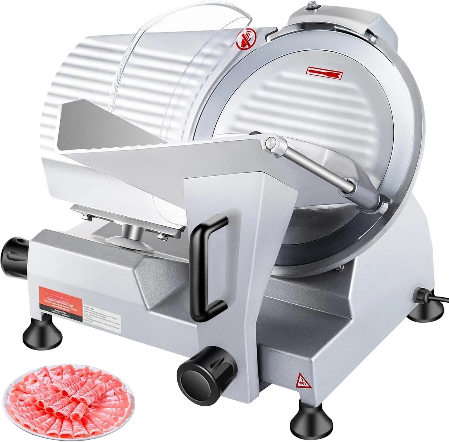 Commercial Meat Slicer Electric 240W Premium Chromium Plated Steel