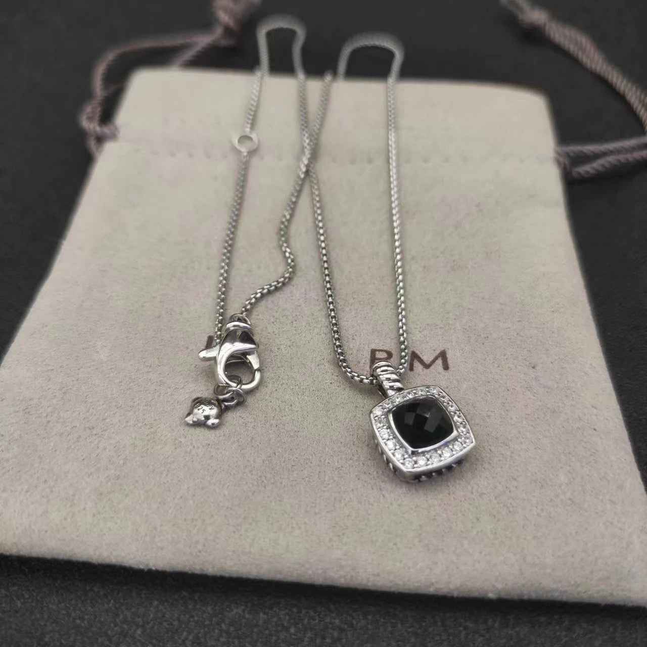 Sterling Silver Zircon Necklace And Earrings Set For Unisex